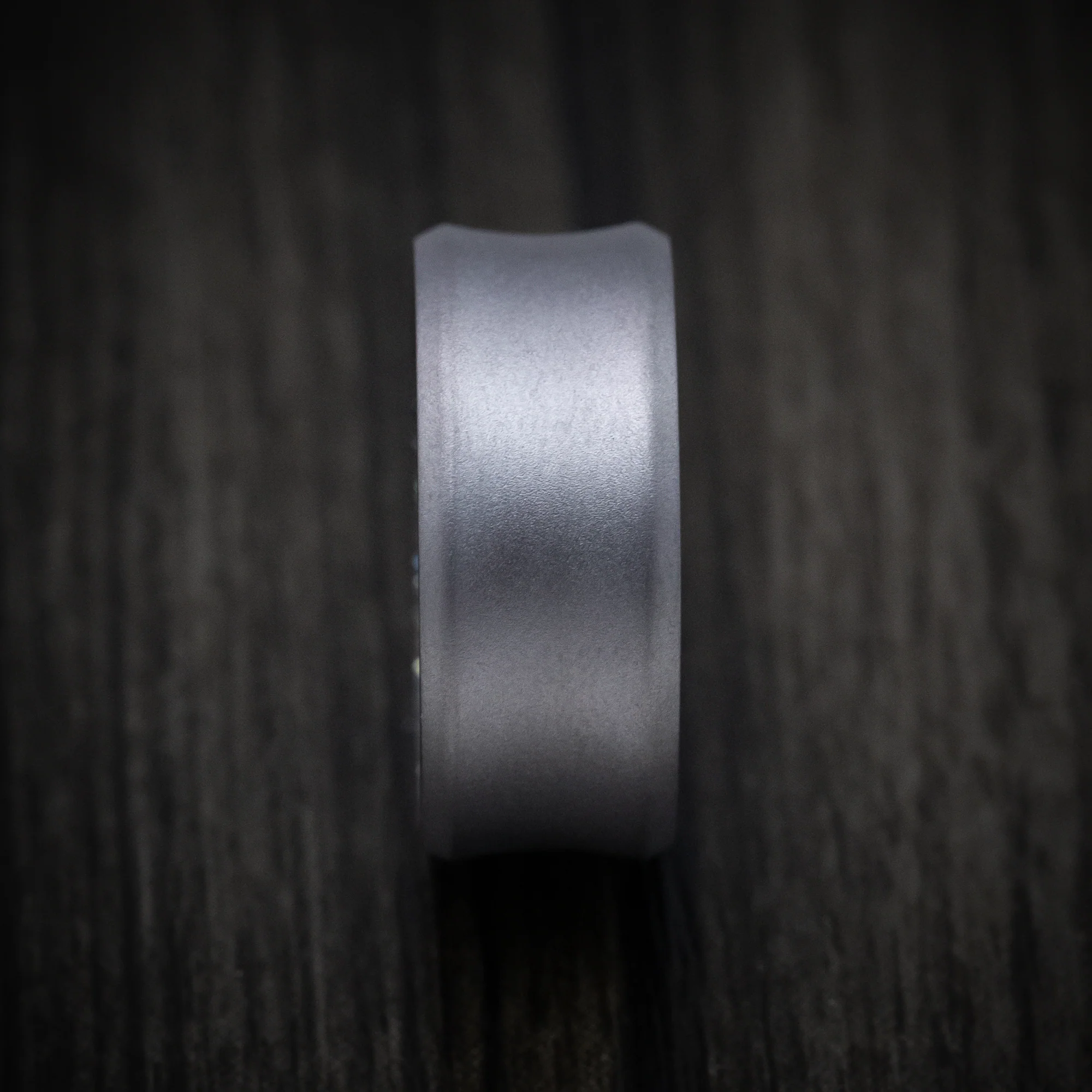 Tantalum and DiamondCast Sleeve Concave Men's Ring Custom Made - Image 4