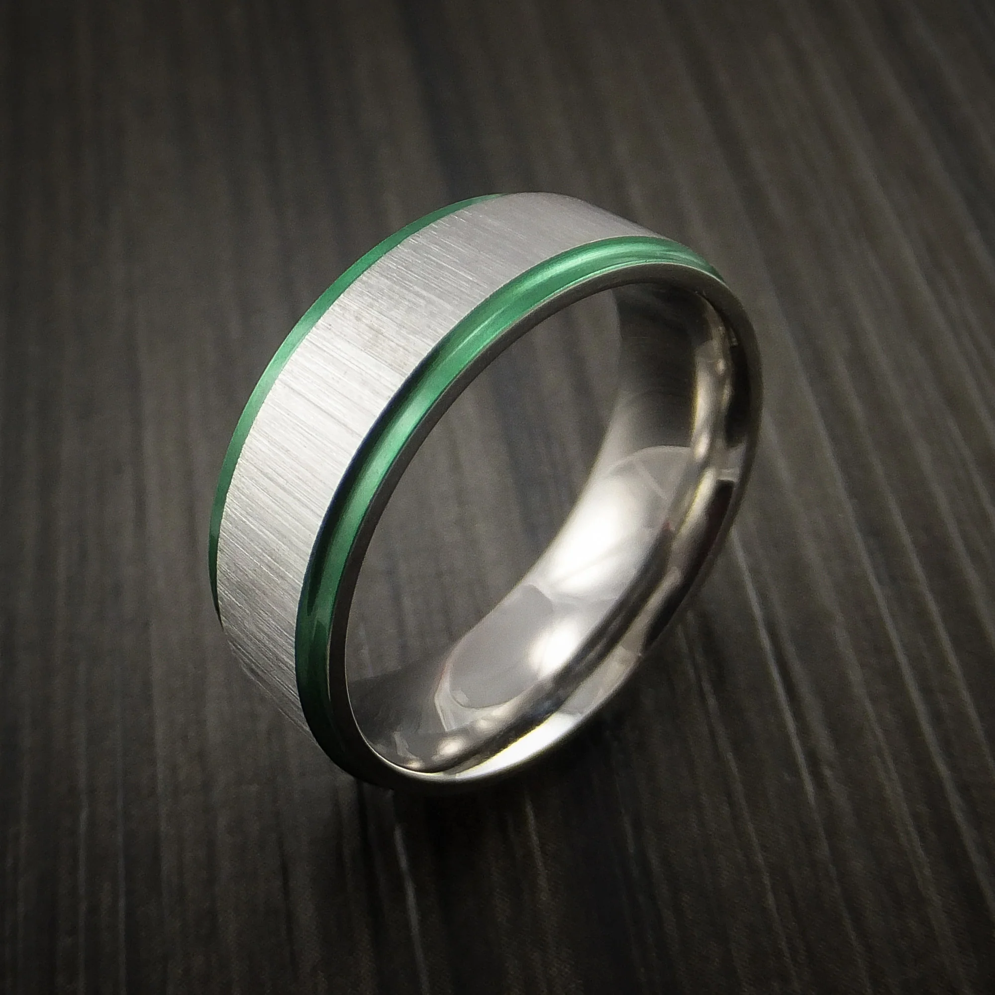 Titanium Anodized Edge Men's Ring Custom Made - Image 3